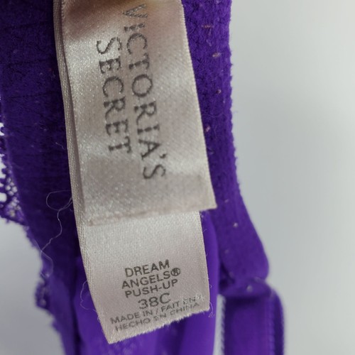 Victoria's Secret Dream Angels Push Up Purple and Lace Bra Size 38C - Picture 9 of 10