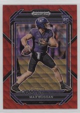 2023 Panini Prizm Draft Picks Ruby Wave Prizm Max Duggan #107 1h1