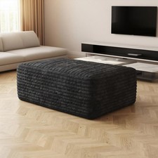 37.4" Corduroy Ottoman Foot Stools Ottoman Boneless Couch Poufs for Living Room