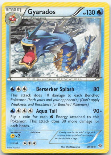 Gyarados 20/98 Rare Ancient Origins Pokemon Moderately Played