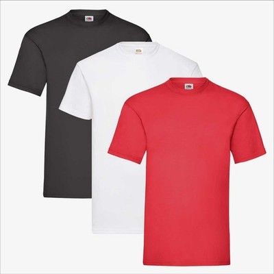Fruit of the Loom Valueweight T-Shirt 3er Pack | Herren Tri-Colour...