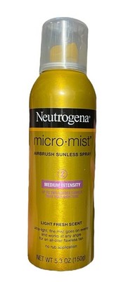 Neutrogena MicroMist Airbrush Sunless Tan  Medium Intensity 5.3 Oz New