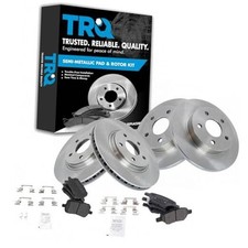 Front and Rear Brake Pad and Rotor Set Semi Metallic Rotors Compatible with