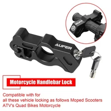 Handlebar Lock Grip Throttle Brake Lever Locking for Motorcycle Moped Scooter