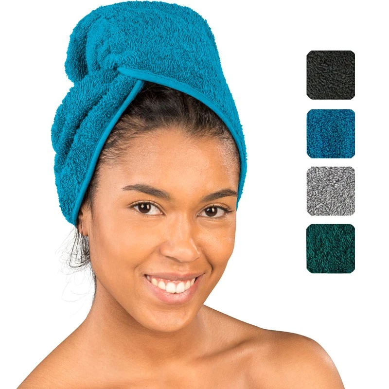 Lanudo® Haar Turban Handtuch Frottee Kopftuch 100% Baumwolle Haarpflege Uni Neu - Bild 1 von 4