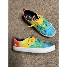 Girl s Size 11M Sperry Top-Sider Crest Vibe Jr Sneaker Rainbow Easy On