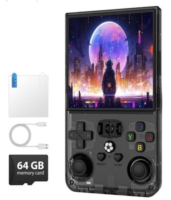 R36MAX Retro Handheld Game Console, 4.0 Inch 720X720 IPS Screen, 64GB Built-In 1