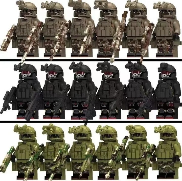 Set Lego Militari Esercito squadre Militari ×6 Squad Armi Forze Speciali foto 2