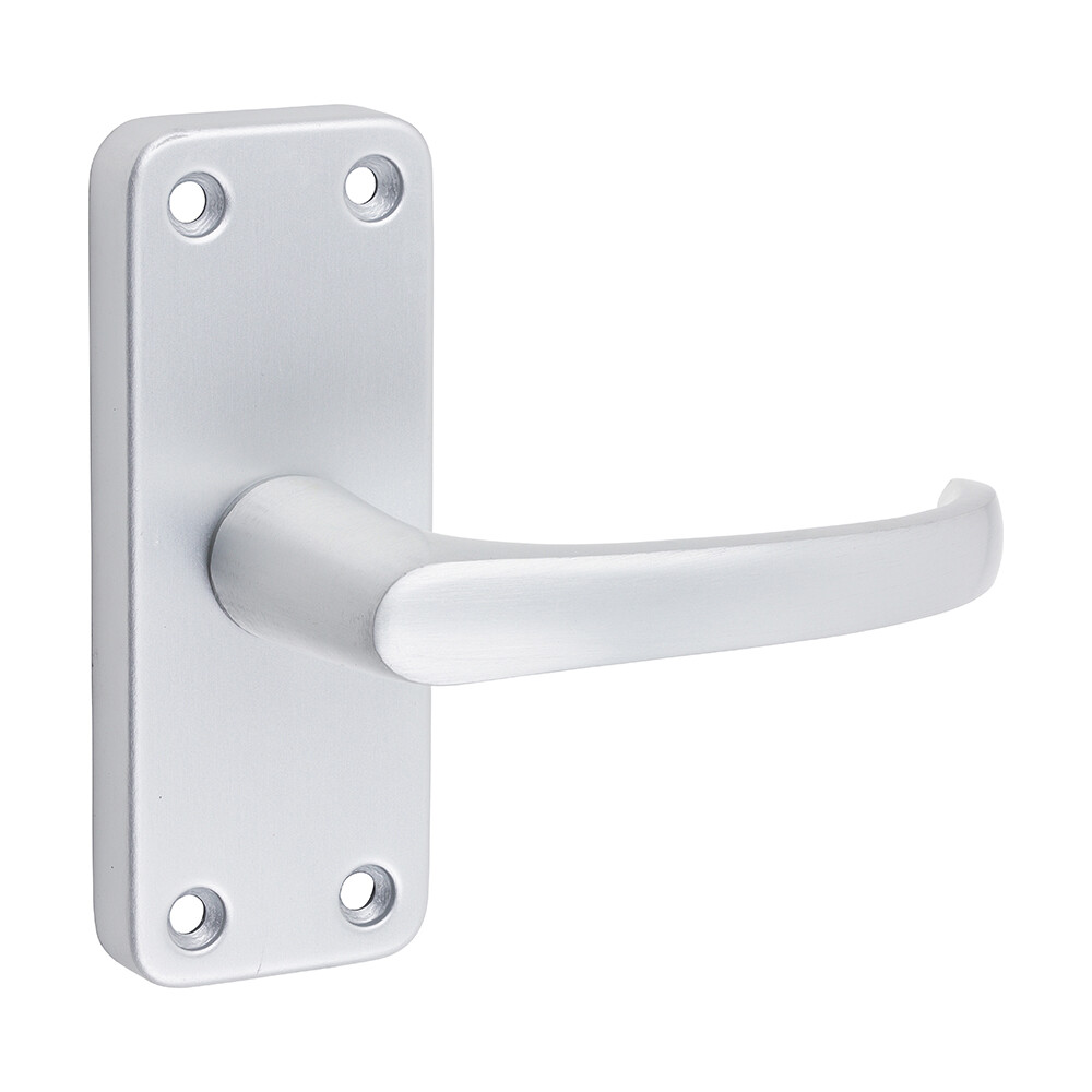 Timco Contractors Lever Latch Door Handles - Satin Anodised Aluminium 103x40