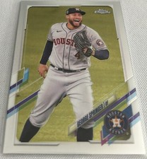 2021 Topps Chrome Baseball George Springer Houston Astros base card #53