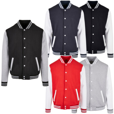 Build your Brand Basic College Jacket Herren Jacke Collegejacke Sportjacke Men