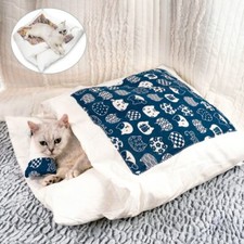 Cat Bed Warm Cat Sleeping Bag Deep Sleep Winter Removable Cushion with pillow
