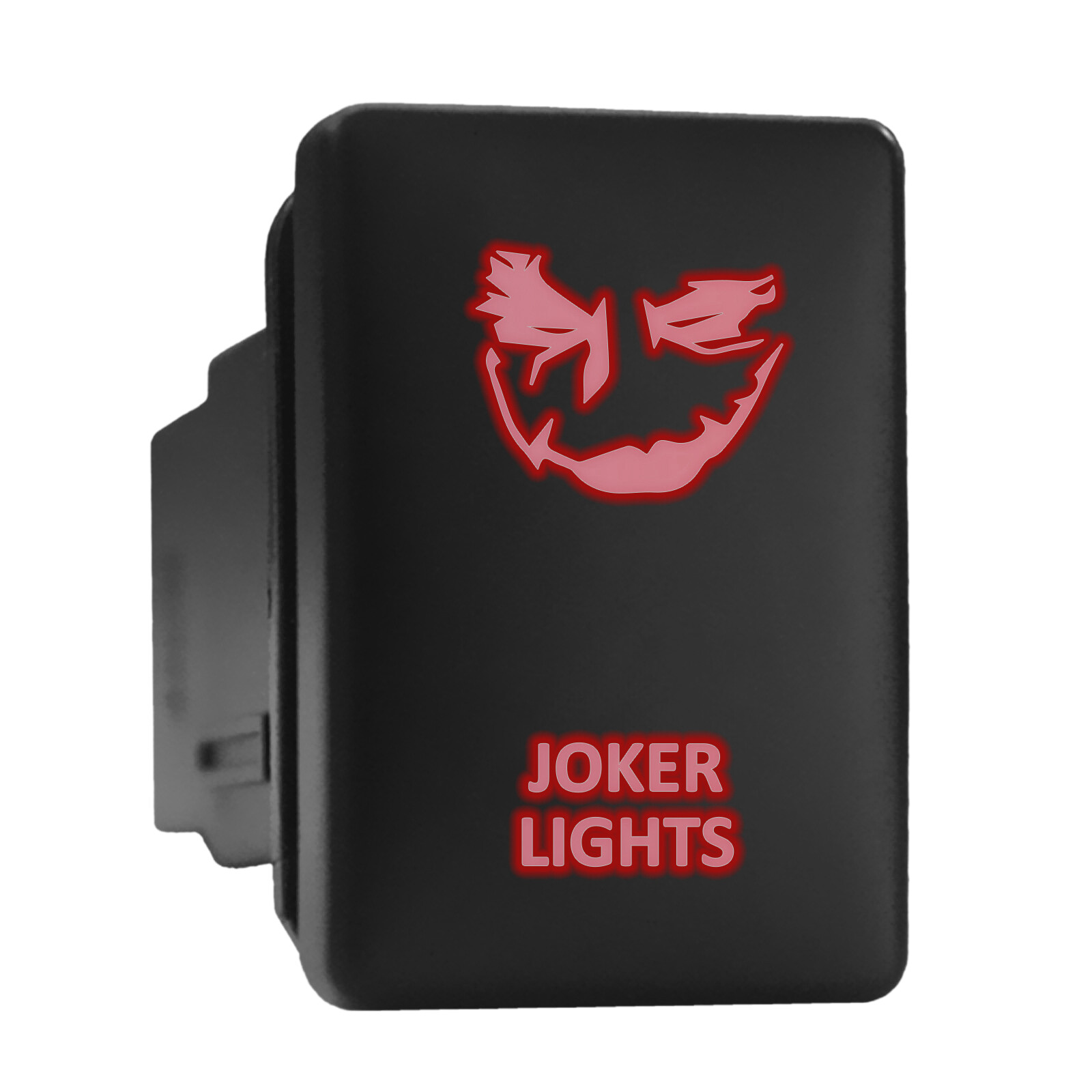 JOKER LIGHTS Red Backlit Push In Switch 1.28x0.87 Inch Compatible with Toyota