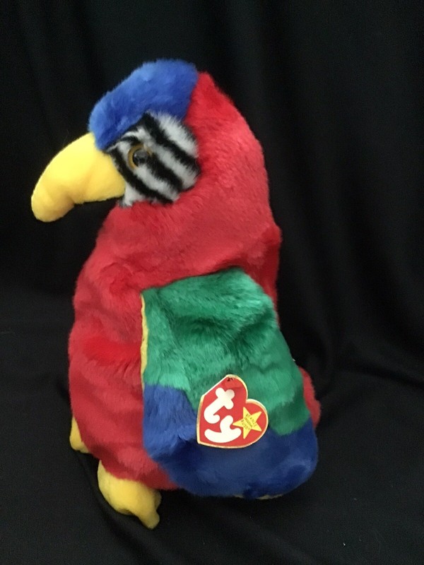TY Beanie Buddies - JABBER - Parrot- 1999