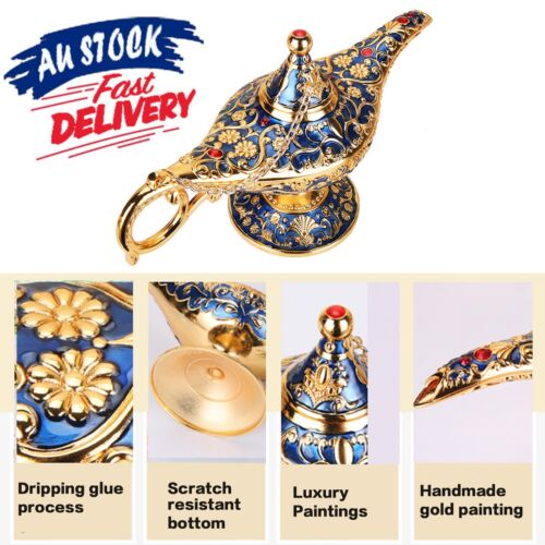 Traditional Aladdin Genie Lamp Aladdin'S Magic Lamp Authentic Gift Decoration - Picture 1 of 10