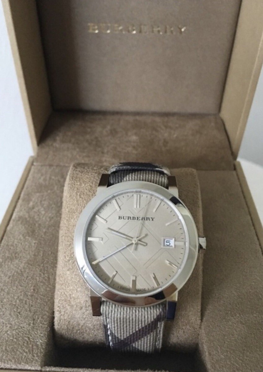 Brand New Burberry BU9029 City Nova Check Stainless Steel Unisex