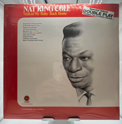 Nat King Cole Walkin My Baby Back Home & A Blossom Fell Double Vinyl LP