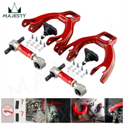Arm verstellbarer Sturz Kit für 1992-1995 Honda Civic 94-01 Acura Integra Rot
