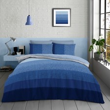 Image of Printed Bedding Set Grey Duvet Cover Reversible Pink Quilt Covers Pillowcases UK
