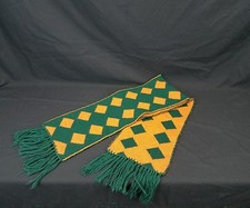 Vtg Betmar New York 100 Orlon Acrylic Winter Scarf Orange Green Diamond Pattern