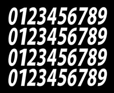 0-9 Reflective Numbers White Sticker Vinyl Decals CHOOSE 1"-12" Set Of 40 RV1 