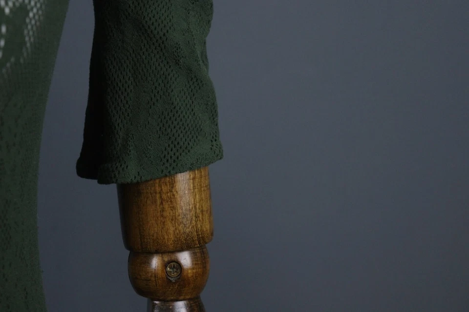 Top transparente cómodo elástico manga corta verde Wolford Foto 4 de 4