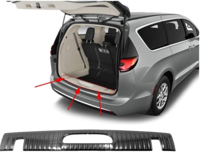 #ad #ad Black Steel Rear Bumper Protector For 2024 Chrysler Pacifica Accessories Cover $104.64