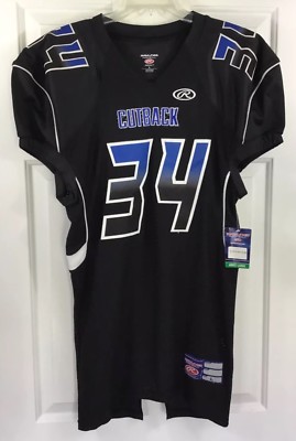Rawlings Cutback Football Jersey Adult Large #34 Black