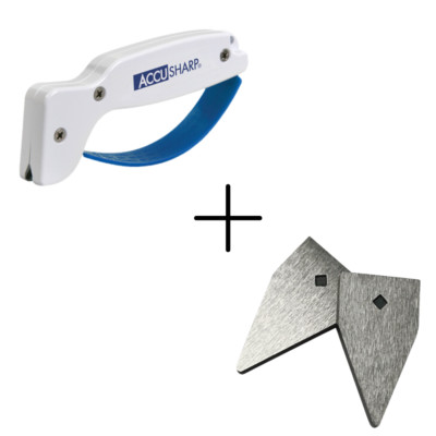 Accusharp Messerschärfer (001) mit 2x Ersatzklingen (003)