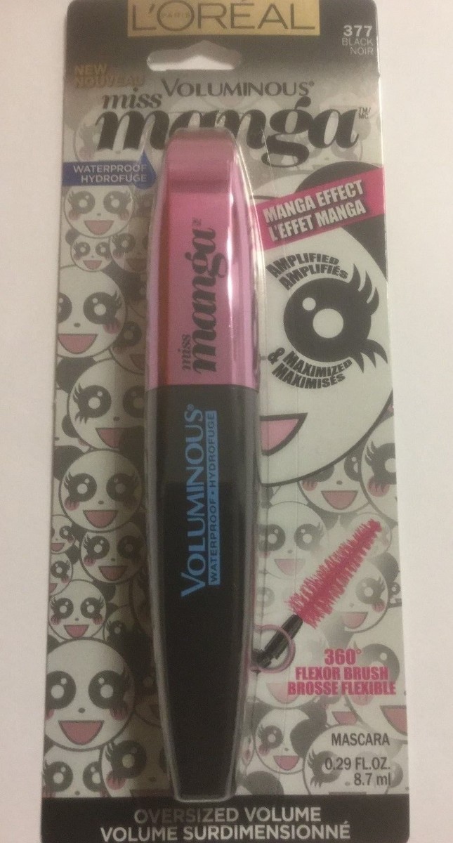 Mascara L’Oréal Volumineux Miss Manga Back Angel 386 Extra Noir - 8,1 Ml Neuf