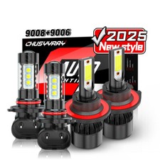 For 2004-2014 Ford F150 10000K LED Headlight Hi/Lo+Fog Light Bulbs H13 H10 Kit