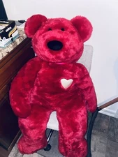RARE TY Beanie Buddies Buddy XL 42” Valentina Plush Jumbo Teddy Bear With Tag