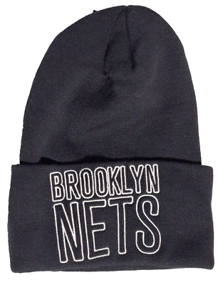 City Edition Nets Nba Winter Hats Brooklyn Nets Tall Top Cuffed