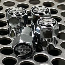 Harley Davidson Chrome Metal Valve Stem Caps V Rod Muscle sportster 883 1200