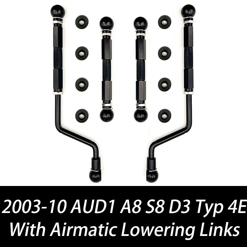 For 2004-10 AUDI A8 S8 D3 EVOLUTION AIR SUSPENSION Adjustable Lowering Kit LINKS - Imagen 2 de 4