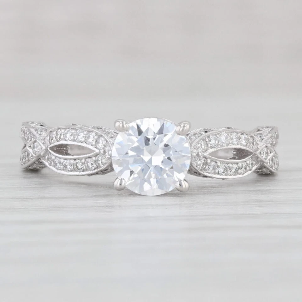 Nuevo Anillo de Compromiso Tacori 0.20ctw Diamante Semi Montaje Oro Blanco 18k Talla 6.5 Foto 2 de 4