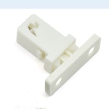 10Pcs Cabinet Cupboard Plastic Non-Magnetic Push Touch Latch 25mm Length White