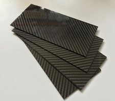 2Pcs All 3K Carbon Fiber Board Matte Twill Board Handle Material DIY 6/8mm Thick