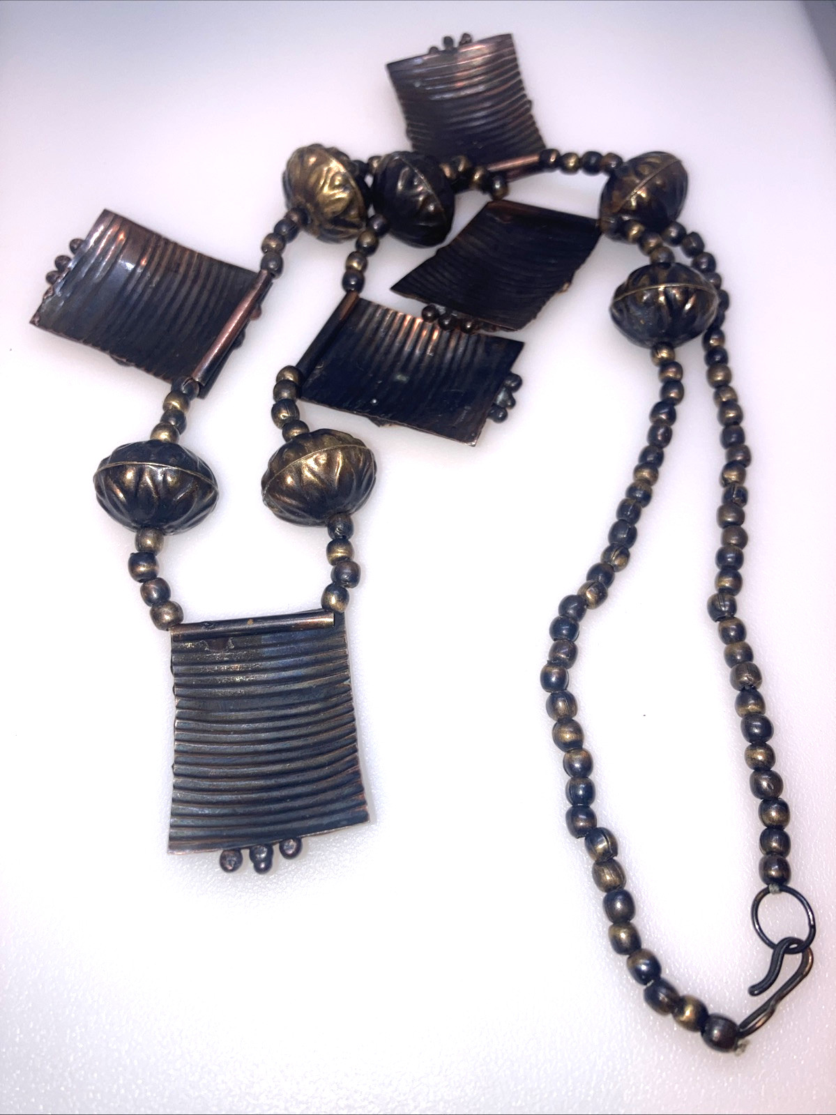 Artisan Made Statement Necklace Mixed Metals 26.5… - image 7