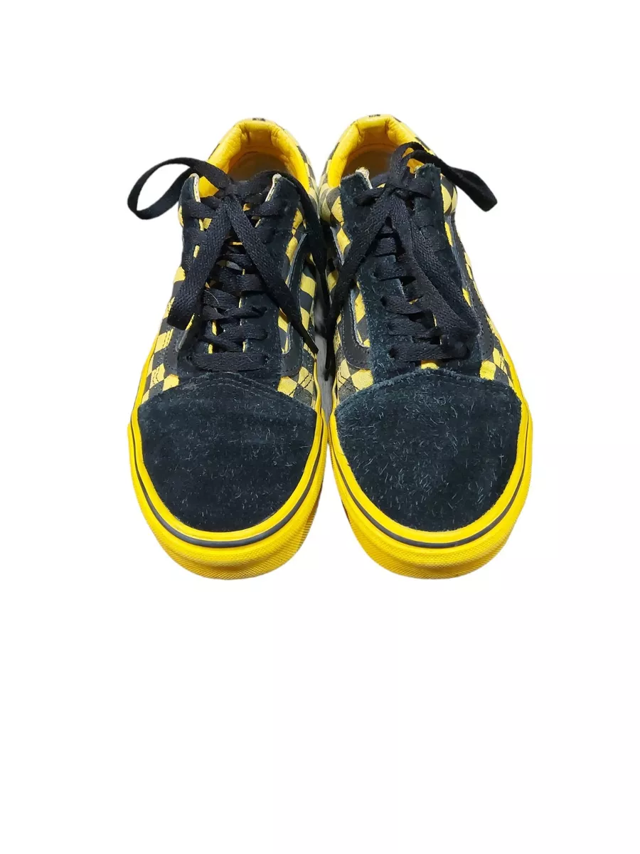 Vans Skool Black and Yellow Checkered Men&#039;s eBay