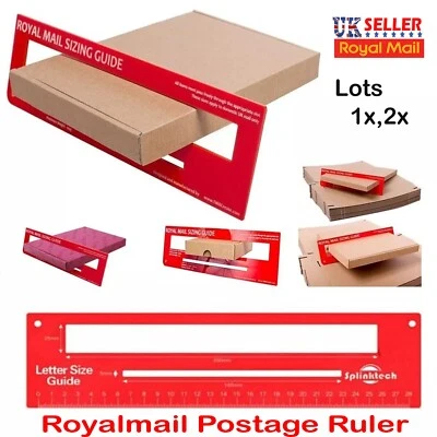 SPLINKTECH Postage Ruler Red Royal Mail PIP PPI Postal Template Letter Size Charge Guide UK