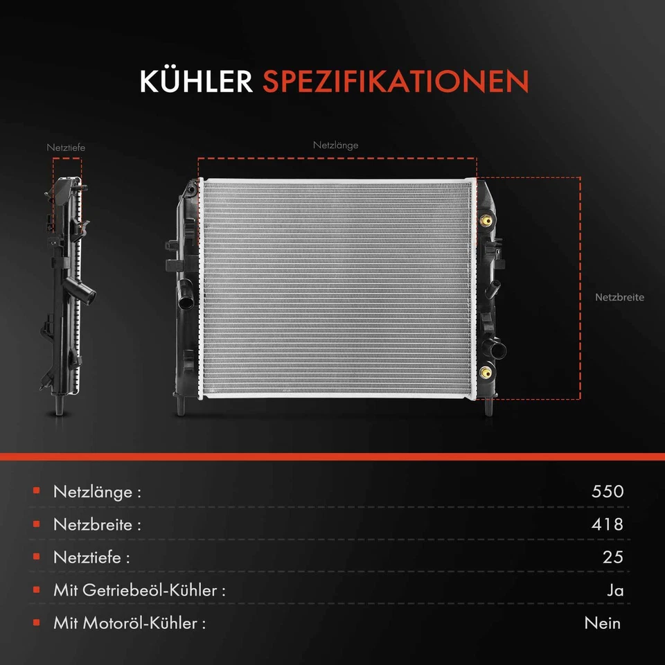 Radiatore acqua radiatore motore cambio automatico per Mazda MX-5 III NC 1.8 2.0L - Immagine 4 di 4