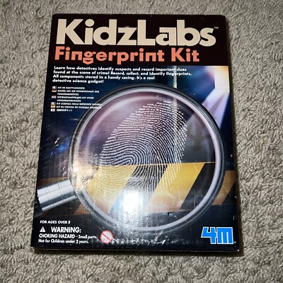 2J KidzLabs Fingerprint Kit Spy Forensic Science Lab 4M New Sealed
