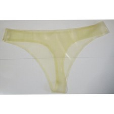 Women Transparent Latex Briefs Panties Thongs G-string Rubber Shorts Handmade