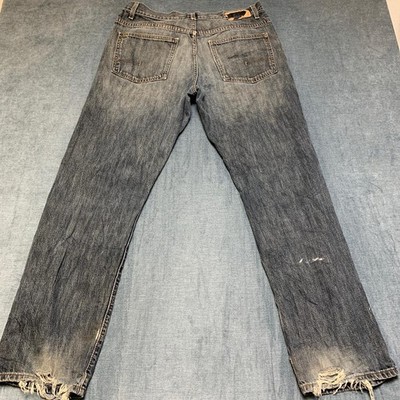 Calvin Klein Jeans Mens 34x32 Blue Denim Medium Wash Easy Fit Relaxed Straight