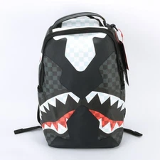 Sprayground Shark Triple Decker Heir To The Throne Backpack Unisex Plaid Black