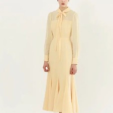 Yellow Ribon Chiffon Dress by Bride&You - New