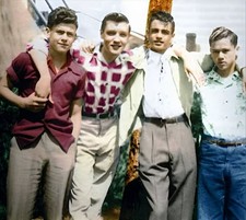 8x10 COLOR PHOTO ELVIS PRESLEY as a Student at Humes High School, Memphis, Tenn.