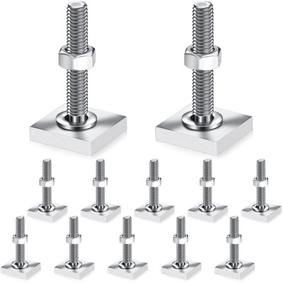 12 Pcs T Slot Bolts M6 35 Mm Square Head T Bolts for Roof Rack Stainless Steel R