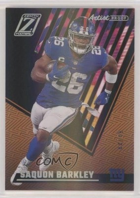 2021 Panini Zenith Artist Proof Silver 44/49 Saquon Barkley #29 0s9t